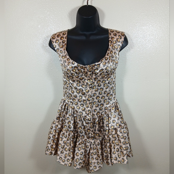 Vanessa Mooney Silk the Elizabeth Dress romper playsuit in daisy print small - Picture 4 of 9